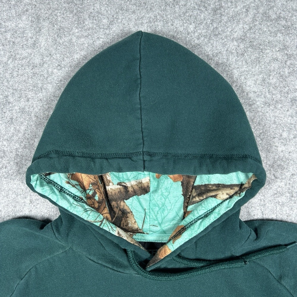 Realtree Hoodie Pullover Mens Size Small Teal Logo Camo Hunting Baggy‎ Fit - Picture 11 of 15